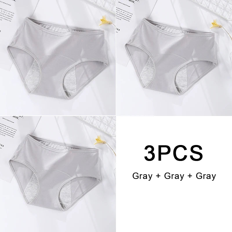 Lot de 3 culottes menstruelles- Flux abondants 100% coton