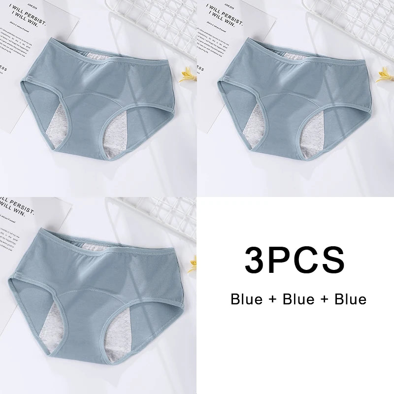 Lot de 3 culottes menstruelles- Flux abondants 100% coton
