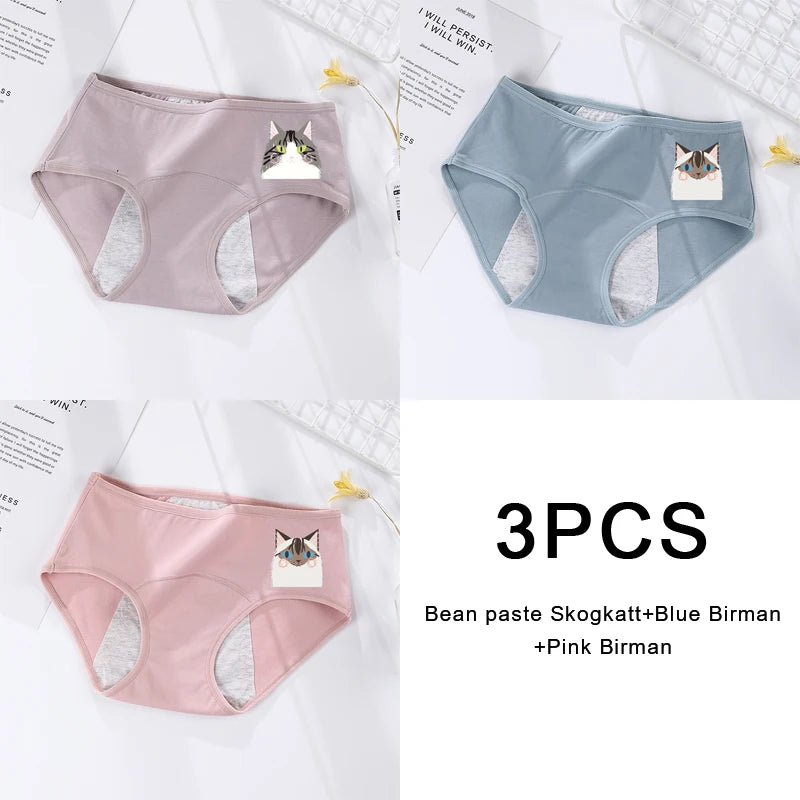 Lot de 3 culottes menstruelles- Flux abondants 100% coton